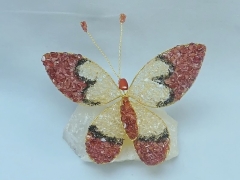 Edelstein Schmetterling (± 12 cm) mit Jaspis, Onyx und Bergkristall